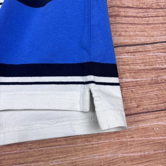 Levis Mens Oversized Striped Crewneck T-Shirt With Pocket Blue/White/Navy - Picture 12 of 16